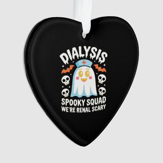 Dialysis Nephrology Nurse Cute Halloween Spooky Es Ornament (voorkant)