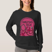 Dialysis Nurse Dialysis Tech Pink Stethoscope Tee  T-shirt (Voorkant)