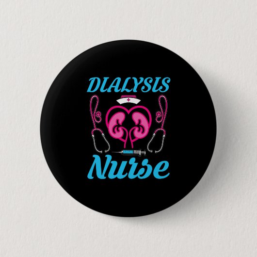 Dialysis Nurse Ronde Button 5,7 Cm (Voorkant)
