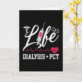 Dialysis Nurse Tech Life Dialysis + PCT Technician Kaart (Gele Bloem)