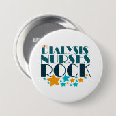 Dialysis Nurses Rock Ronde Button 7,6 Cm (Voorkant /achterkant)