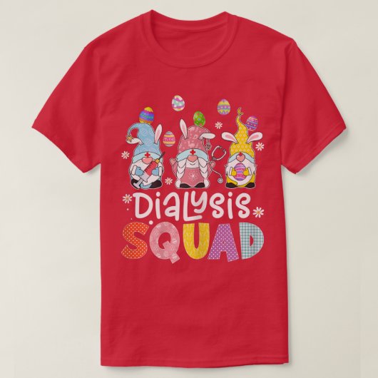 Dialysis Squad Bunny Gnome Eggs Hunting Nur T-shirt (Design voorkant)