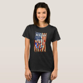 Dialysis Tech 4th Of July American Flag Stethoscop T-shirt (Voorkant volledig)