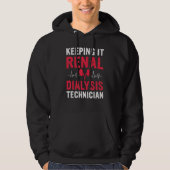 Dialysis Tech Keeping It Renal Heartbeat Dialysis Hoodie (Voorkant)