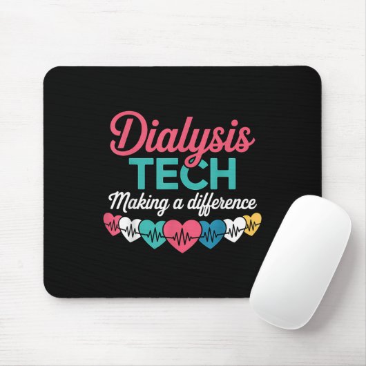 Dialysis Tech Making A Difference Technician Heart Muismat (Met muis)