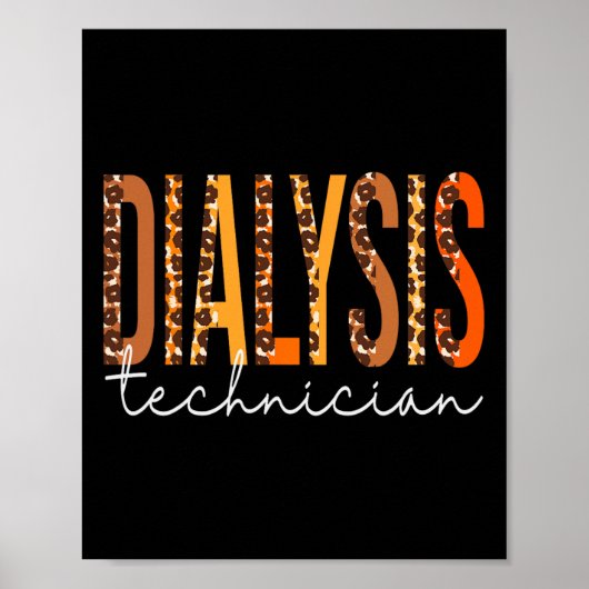 Dialysis Technicus Leopard Herfst herfst Lovers da Poster (Voorkant)