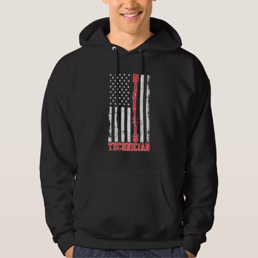 Dialysis Technicus ons Amerikaanse vlagnefrologie Hoodie (Voorkant)