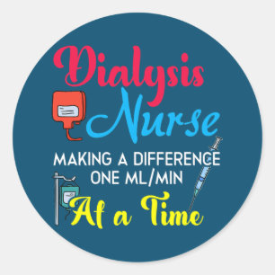 Dialysis verpleegster die een andere Humor maakt Ronde Sticker