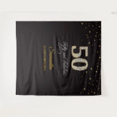 Diamant 50e Verjaardagsfeestje Tapestry Achtergron Wandkleed (Voorkant (horizontaal))