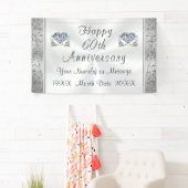 Diamant, 60e Jubileum banners, gepersonaliseerd Spandoek (Insitu)
