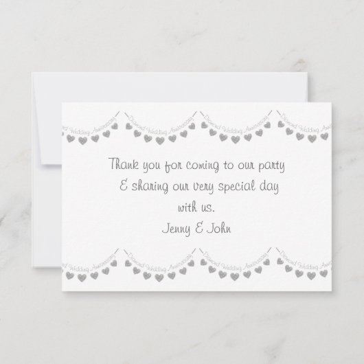 Diamant 60e trouwdag bunting dank u bedankkaart (Achterkant)