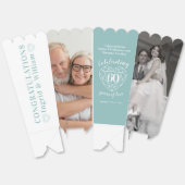 Diamant 60e trouwdag twee foto's bedankdoosjes (Ongevouwen)