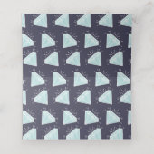 Diamant 60ste huwelijksverjaardag blauwe tafel pla plaatskaartje (Binnenkant ongevouwen)