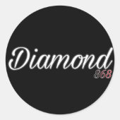 Diamant 868 logo ronde sticker (Voorkant)
