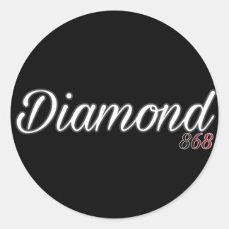 Diamant 868 logo ronde sticker