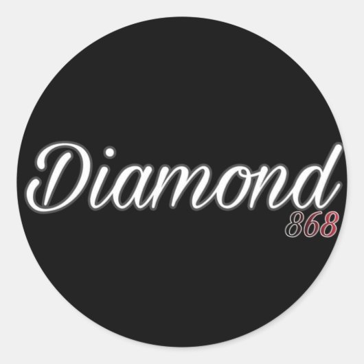 Diamant 868 logo ronde sticker (Voorkant)