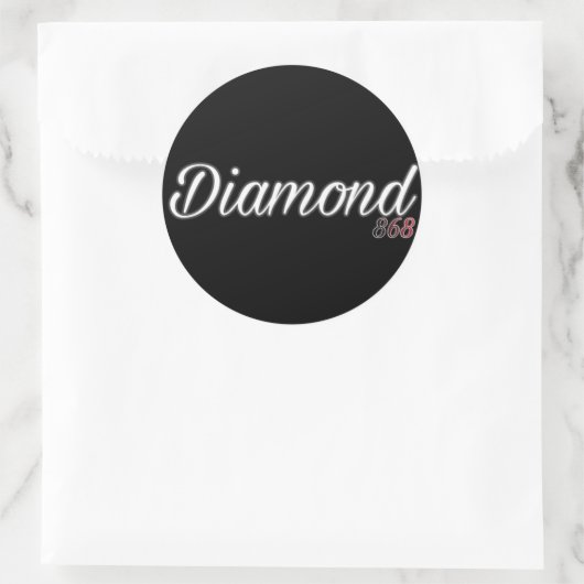 Diamant 868 logo ronde sticker (Tas)