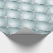 Diamant bezette luxe gestikte bekleding cadeaupapier (Hoek)
