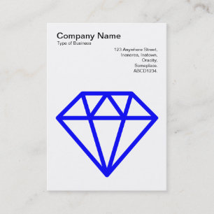 Diamant - Blauw op Wit Visitekaartje