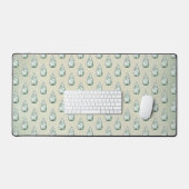  diamant blauwgroen neushoorn Victoriaans Bureaumat (Keyboard & Muis)