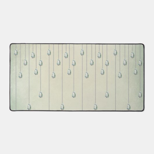  diamant blauwgroen strass Victoriaans hanger Bureaumat (Voorkant)