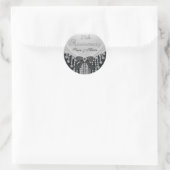 Diamant Boog & Damast 25e Verjaardag Sticker (Tas)