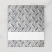 Diamant Bord Metaal Materiaal Patroon Bar Mitzvah Plaatskaartje (Buitenkant ongevouwen)