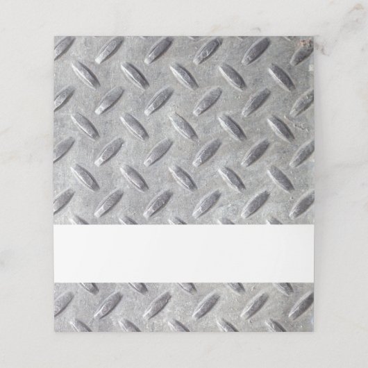 Diamant Bord Metaal Materiaal Patroon Bar Mitzvah Plaatskaartje (Buitenkant ongevouwen)