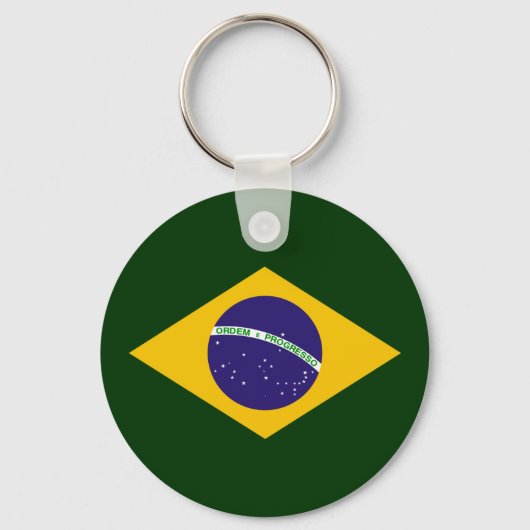 diamant Brazilië - embleem van de Braziliaanse vla Sleutelhanger (Voorkant)