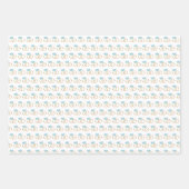 Diamant bruiloft ringen patroon inpakpapier vel (Voorkant 3)