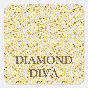 DIAMANT DIVASTAR   VIERKANTE STICKER