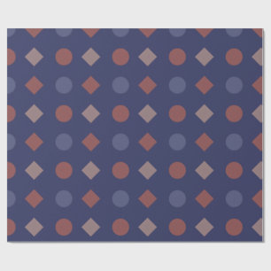 diamant-dot retro geometrisch patroon cadeaupapier