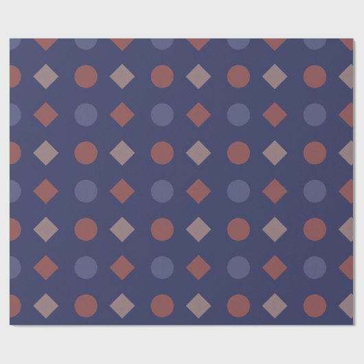diamant-dot retro geometrisch patroon cadeaupapier (Vlak)