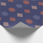 diamant-dot retro geometrisch patroon cadeaupapier (Hoek)