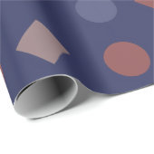 diamant-dot retro geometrisch patroon cadeaupapier (Rol Hoek)