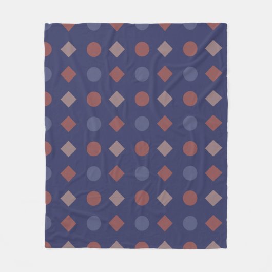 diamant-dot retro geometrisch patroon fleece deken (Voorkant)