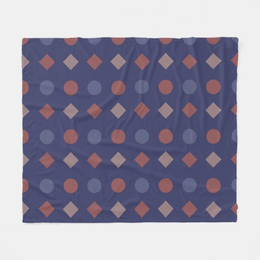 diamant-dot retro geometrisch patroon fleece deken (Voorkant (Horizontaal))