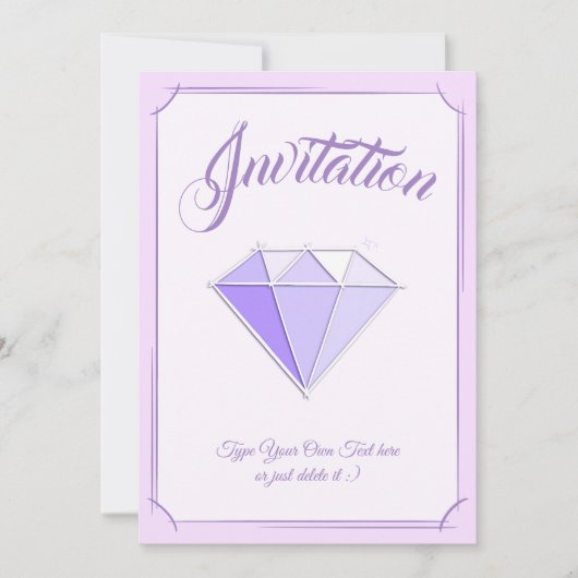 Diamant edelsteen. Sieraden. 60 Bruiloft Jubileum Kaart (Voorkant)