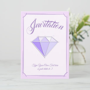 Diamant edelsteen. Sieraden. 60 Bruiloft Jubileum Kaart