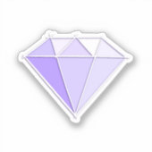 Diamant edelsteen. Sieraden. 60 Bruiloft Jubileum Sticker (Voorkant)