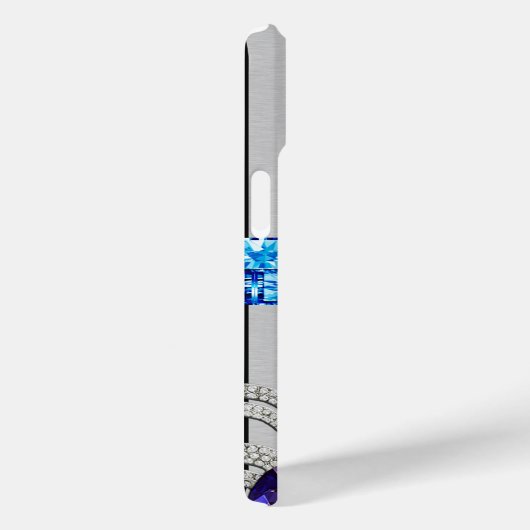 Diamant en edelsteen ingelegde bloemen - Monogramm Case-Mate iPhone Case (Achterkant / Rechts)