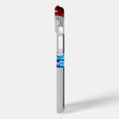 Diamant en edelsteen ingelegde bloemen - Monogramm Case-Mate iPhone Case (Achterkant / Links)