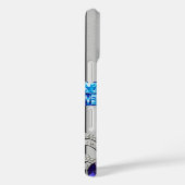 Diamant en edelsteen ingelegde bloemen (Monogramme Case-Mate iPhone Case (Achterkant / Rechts)