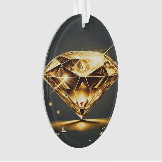 Diamant en golf ornament (voorkant)