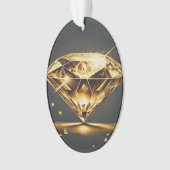 Diamant en golf ornament (voorkant)