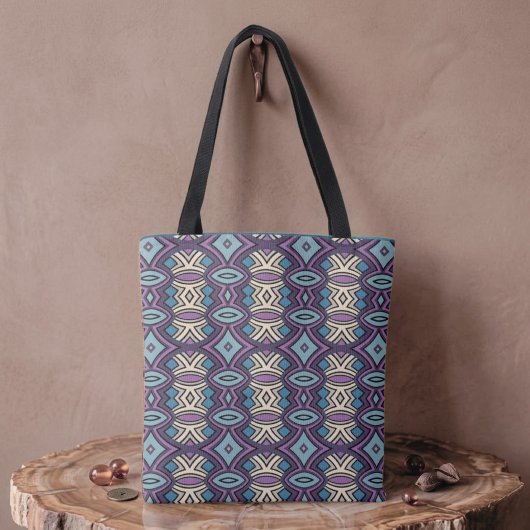 Diamant- en ovaalsymmetrie tote bag