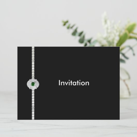 Diamant en smaragd kaart (Staand voorkant)