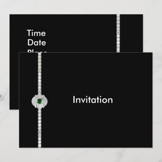 Diamant en smaragd kaart (Voorkant / Achterkant)