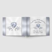Diamant en zilver bruiloft gastenboek gepersonalis (Volledig)