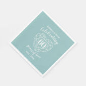 Diamant feestservetjes om 60 jaar liefde te vieren servet (Hoek)